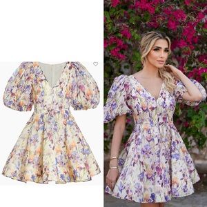 NWT AU0p Zimmermann Tama Floral-Printed Minidress